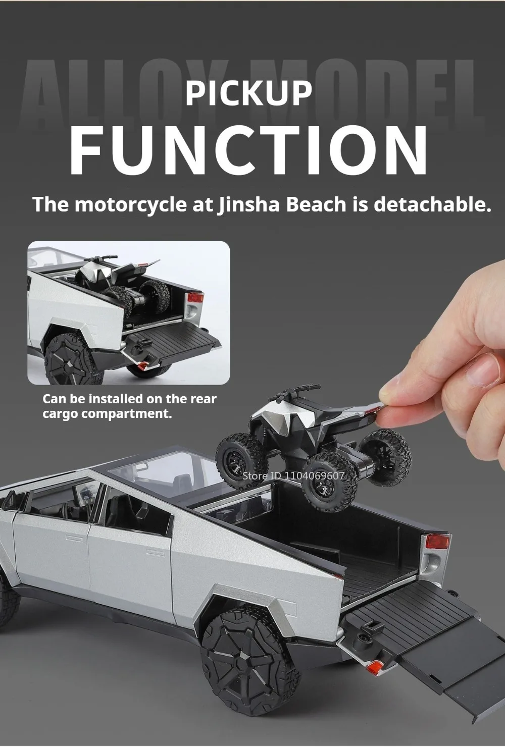 1:24 Pickup Trailer Motorhome Alloy Diecast Robotaxi Car Toys Model Sound Light Pull Back Doors Opened RV Children Festival Gift