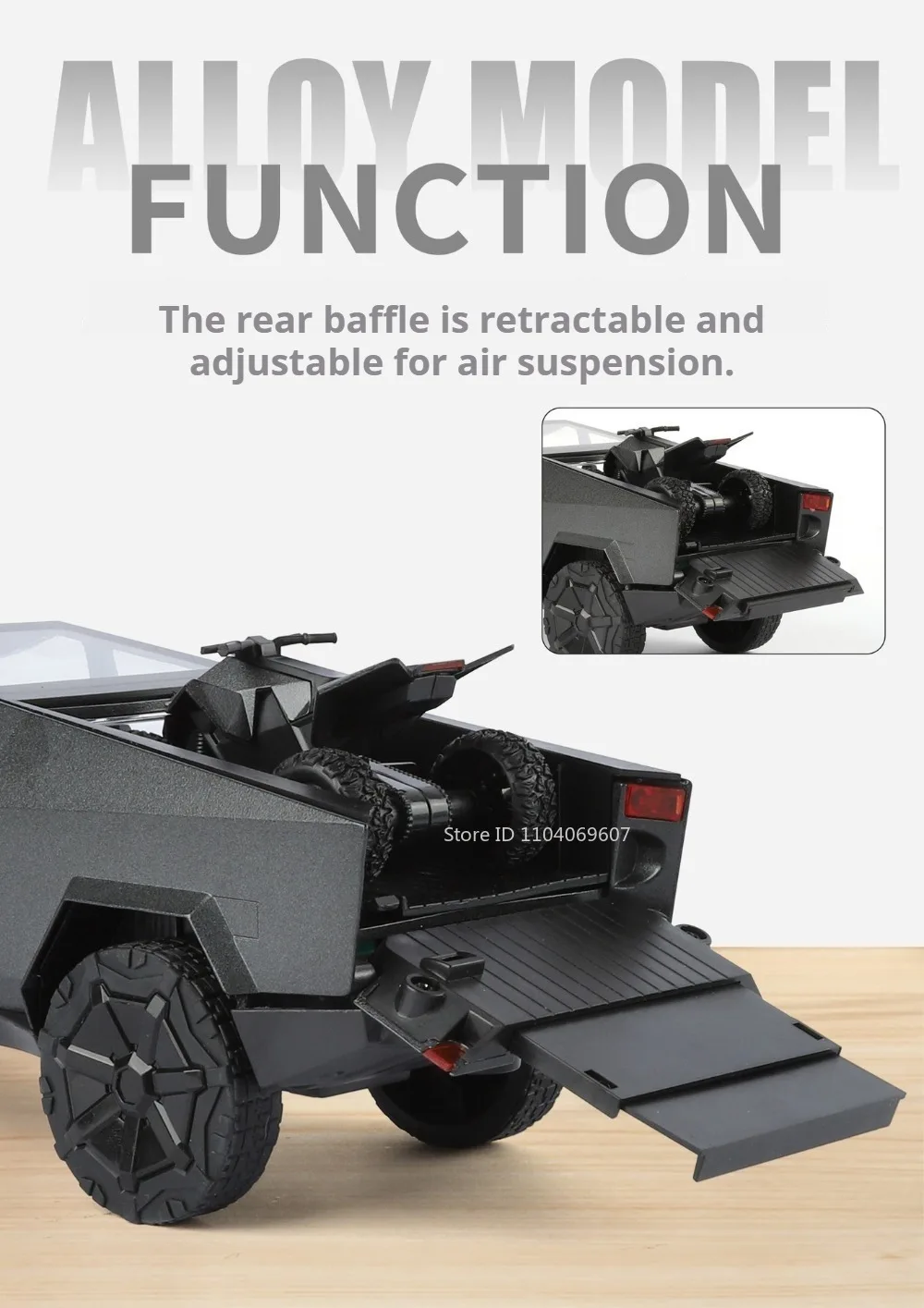 1:24 Pickup Trailer Motorhome Alloy Diecast Robotaxi Car Toys Model Sound Light Pull Back Doors Opened RV Children Festival Gift