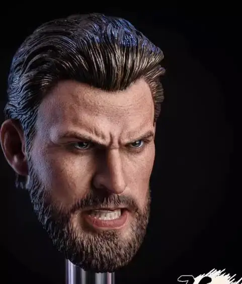 1/6 Scale US Soldier Head Sculpt - Sci-Fi Film Hero/Villain - Painted Head Model Kit for 12in Action Figures Toys