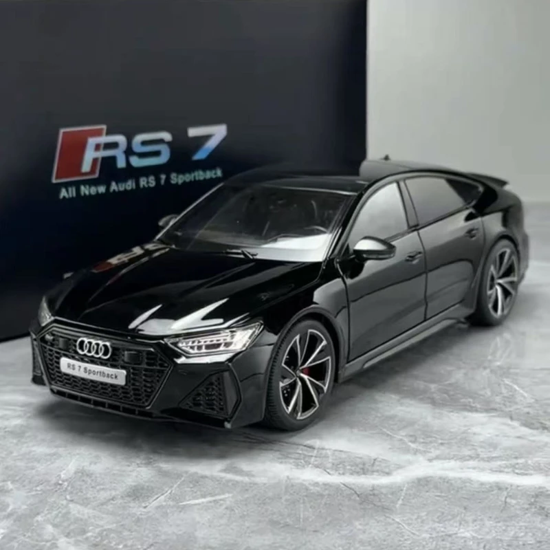 1: 18 RS7 Sport Remote Key Edition Super Run Sound and Light Alloy Model Advanced Children's Toy Birthday Gift Decoration