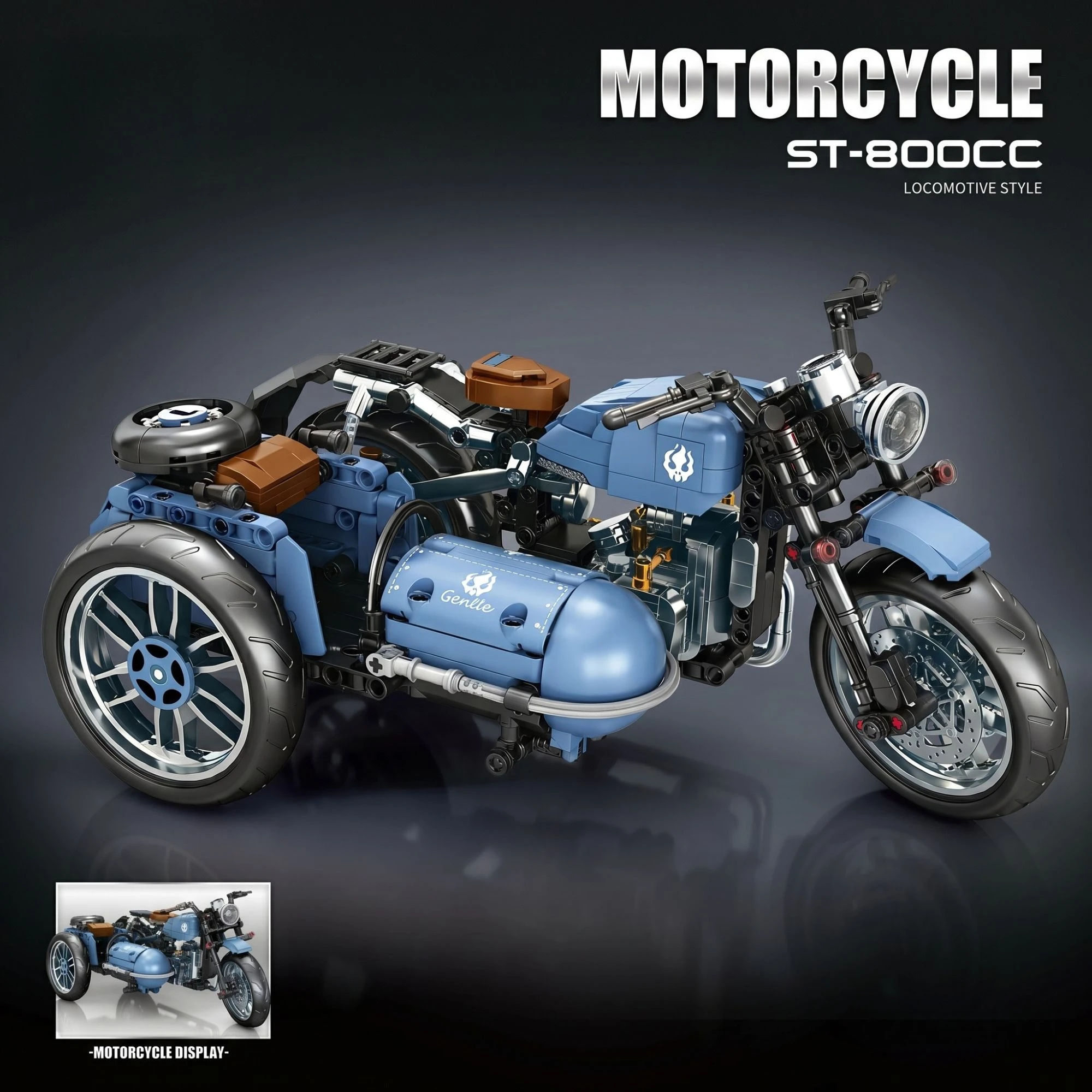 817pcs City Moto Racer ST-800CC Motorcycle Building Blocks Technical Speed Sports Champion Motorbike Bricks Toys for Adult Gifts