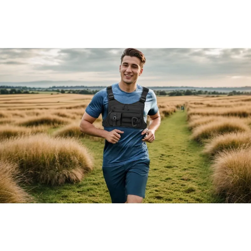 Tactical Outdoor Chest Bag Unisex Running Cycling EDC Vest Workouts Sports Chest Pack Rig for Men And Women