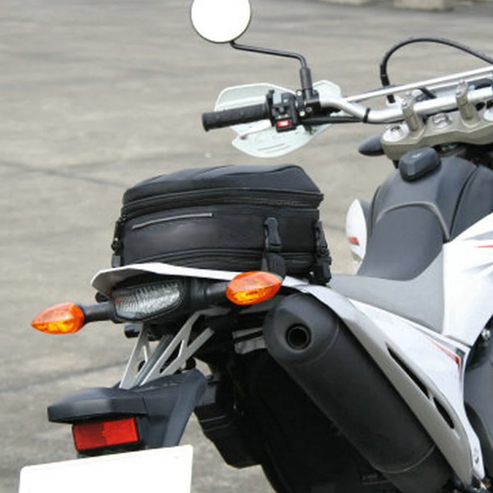 Motorcycles Tail Bags Waterproof Rear Seat Bag Backpack Electric Dirt Bike Rain Cover Rider Pack Scooter Luggage Buckle Strap