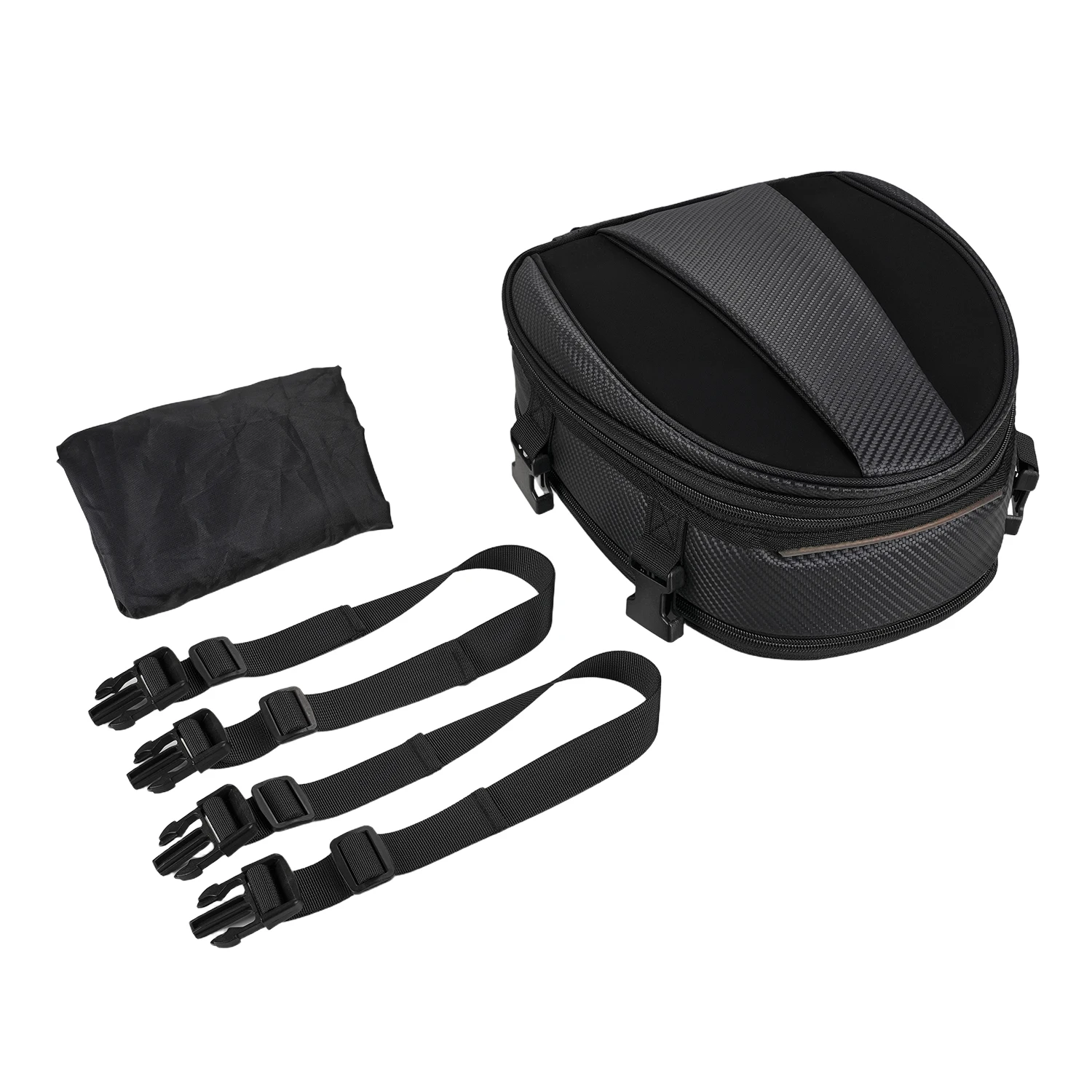 Motorcycles Tail Bags Waterproof Rear Seat Bag Backpack Electric Dirt Bike Rain Cover Rider Pack Scooter Luggage Buckle Strap