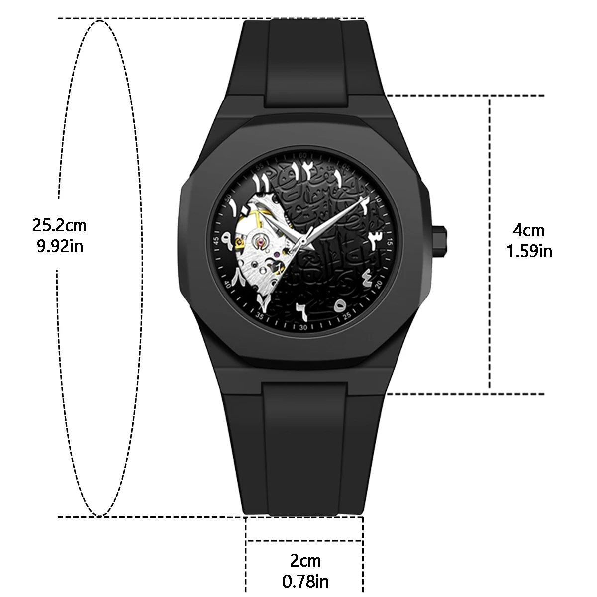Men's Top Luxury Business Watches Arabic Numeral Waterproof Quartz Watches Men's Analog Mechanical Watches