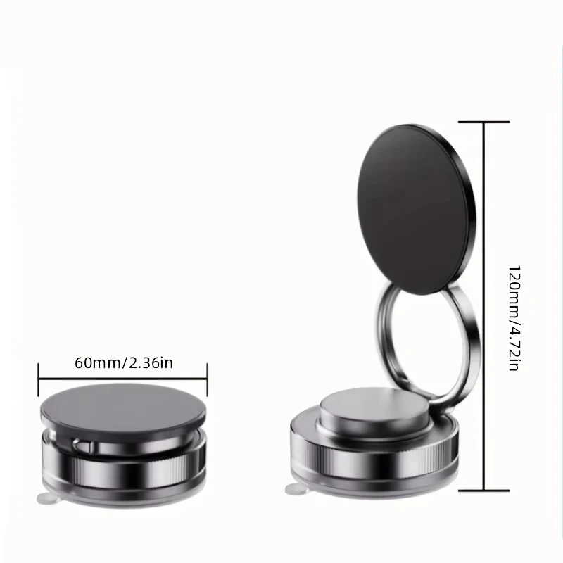 Newest 360 Degree Rotating Magnetic Mobile Phone Holder Vacuum Suction Cup Strong Magnetic Adsorption Car Phone Stand