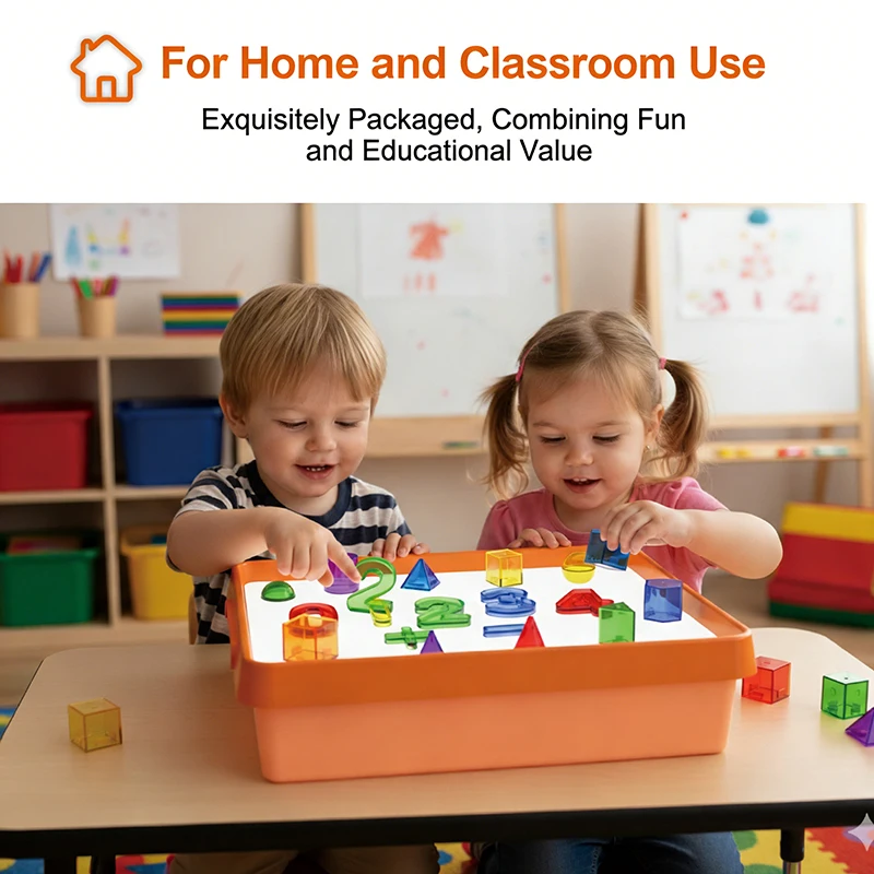 Kids Led Light Box Sensory Toys Early Education Light/Shadow Exploration Parish Copying Drawing Painting Light Guide Board Aids
