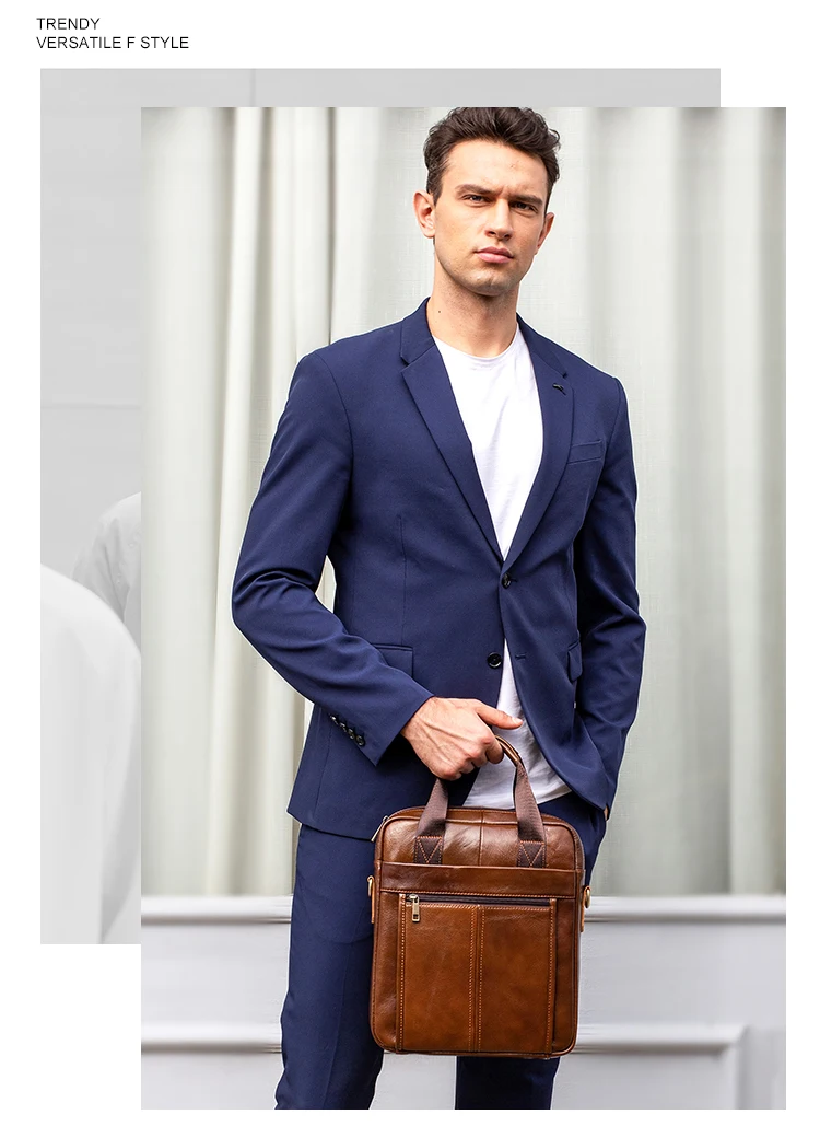 WESTAL Men's Shoulder Bags Genuine Leather Crossbody Messenger Bag For 13.3 Inch Laptop Briefcase Leather Man Handbags 8577
