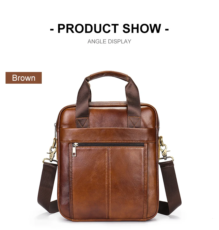 WESTAL Men's Shoulder Bags Genuine Leather Crossbody Messenger Bag For 13.3 Inch Laptop Briefcase Leather Man Handbags 8577