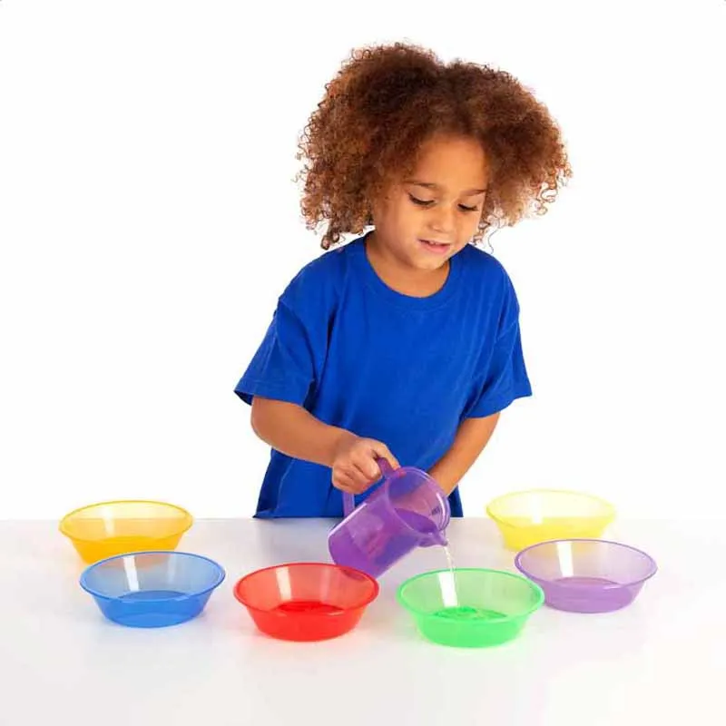 Sand Water Game Open-ended Montessori Toys Kids Transparent Rainbow Measuring Cup Bowl Funnel Clip Spoon Plate Magic Bottle Pipe