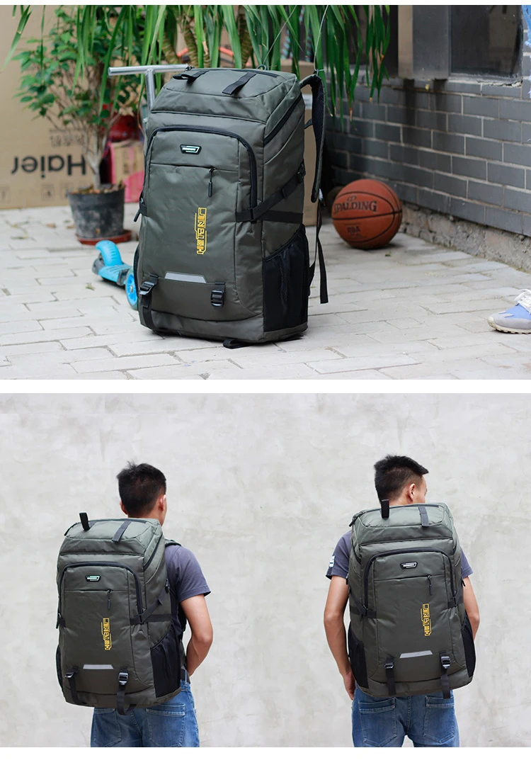 80L 50L Men's Outdoor Backpack Climbing Travel Rucksack Sports Camping Hiking Backpack School Bag Pack For Male Female Women