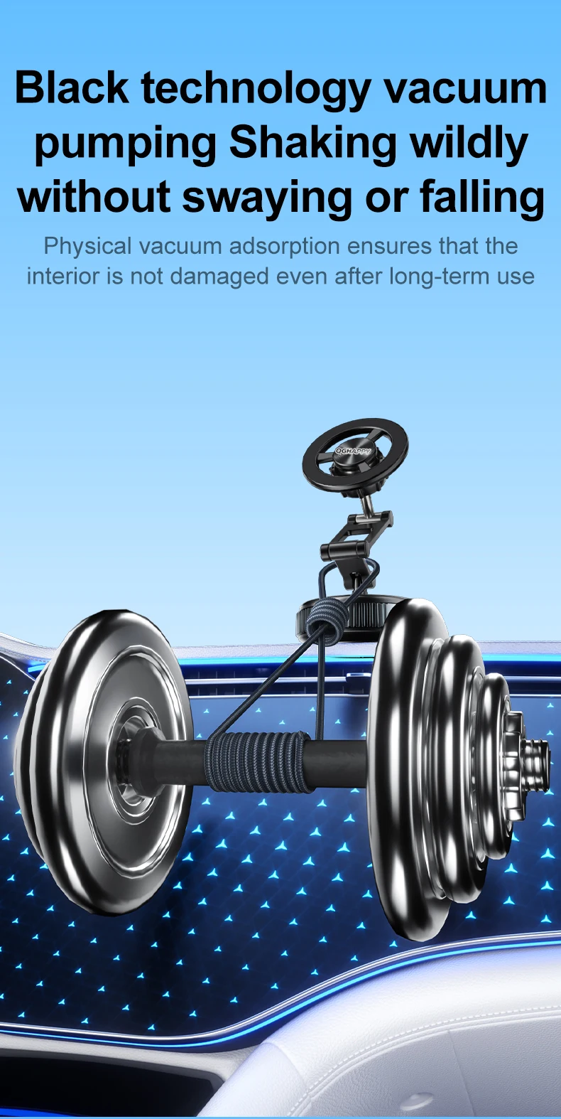 2026 New Car Strong Magnetic Phone Holder for iPhone 17 16 Samsung Universal Desktop Vacuum Suction Cup Folding Magnet Bracket