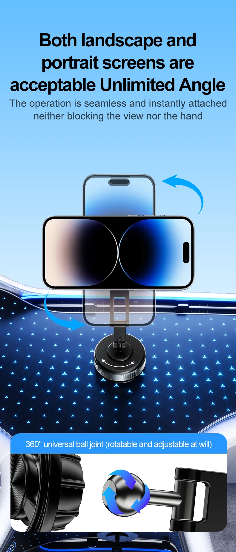 2026 New Car Strong Magnetic Phone Holder for iPhone 17 16 Samsung Universal Desktop Vacuum Suction Cup Folding Magnet Bracket