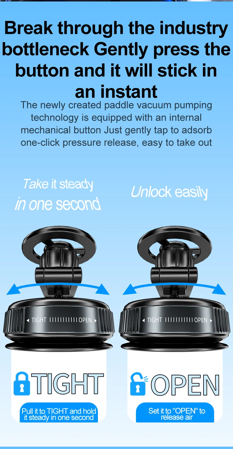 2026 New Car Strong Magnetic Phone Holder for iPhone 17 16 Samsung Universal Desktop Vacuum Suction Cup Folding Magnet Bracket