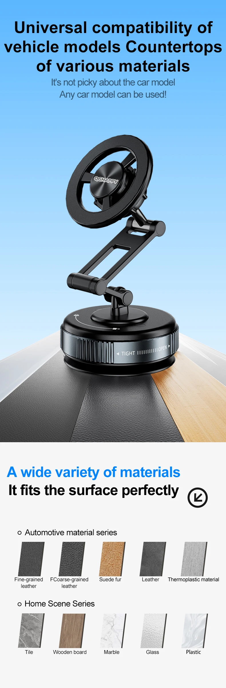 2026 New Car Strong Magnetic Phone Holder for iPhone 17 16 Samsung Universal Desktop Vacuum Suction Cup Folding Magnet Bracket