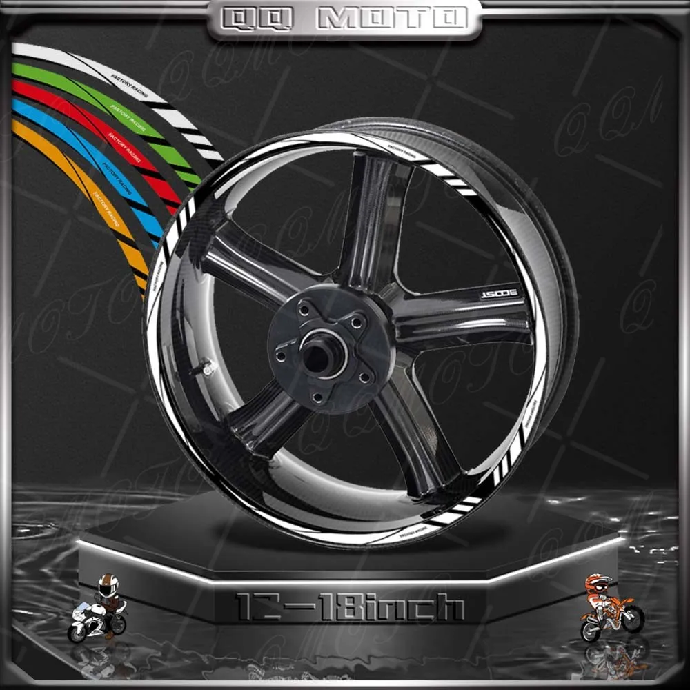 12 "13 "14" 15 "16" 17 "18" inch Decoration Reflective Motorcycle Wheel Sticker Rim Hub Tape Decals For Ducati Suzuki KTM BMW