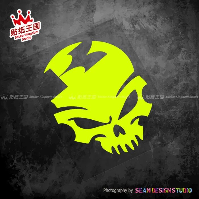 For kawasaki Skull motorcycle Decals Waterproof Reflective Stickers 06
