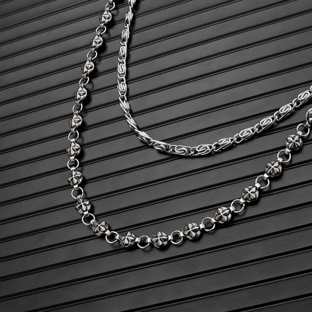 A Harajuku Style Street Hip-Hop Y2k Jeans Chain Belts Personalized Punk Style Double-Layer Waist Chain for Men Women Accessories