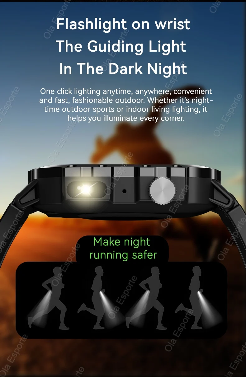 2026 New Military Smart Watch Men 3ATM Outdoor Sports Fitness Tracker Blood Pressure Health Monitor BT Calls GPS Smartwatch HT30