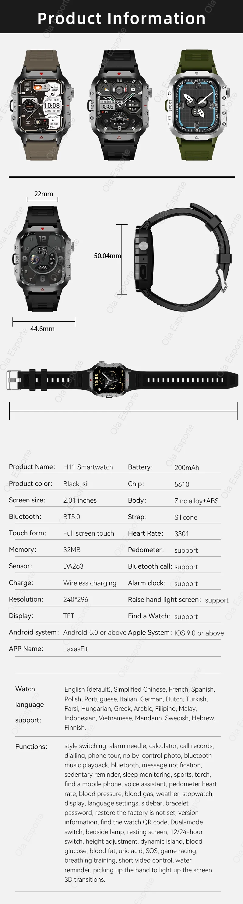 2026 New Military Smart Watch Men 3ATM Outdoor Sports Fitness Tracker Blood Pressure Health Monitor BT Calls GPS Smartwatch HT30