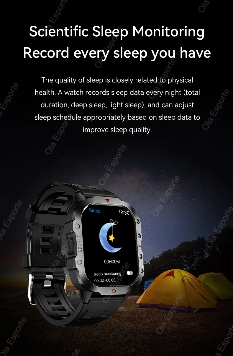 2026 New Military Smart Watch Men 3ATM Outdoor Sports Fitness Tracker Blood Pressure Health Monitor BT Calls GPS Smartwatch HT30