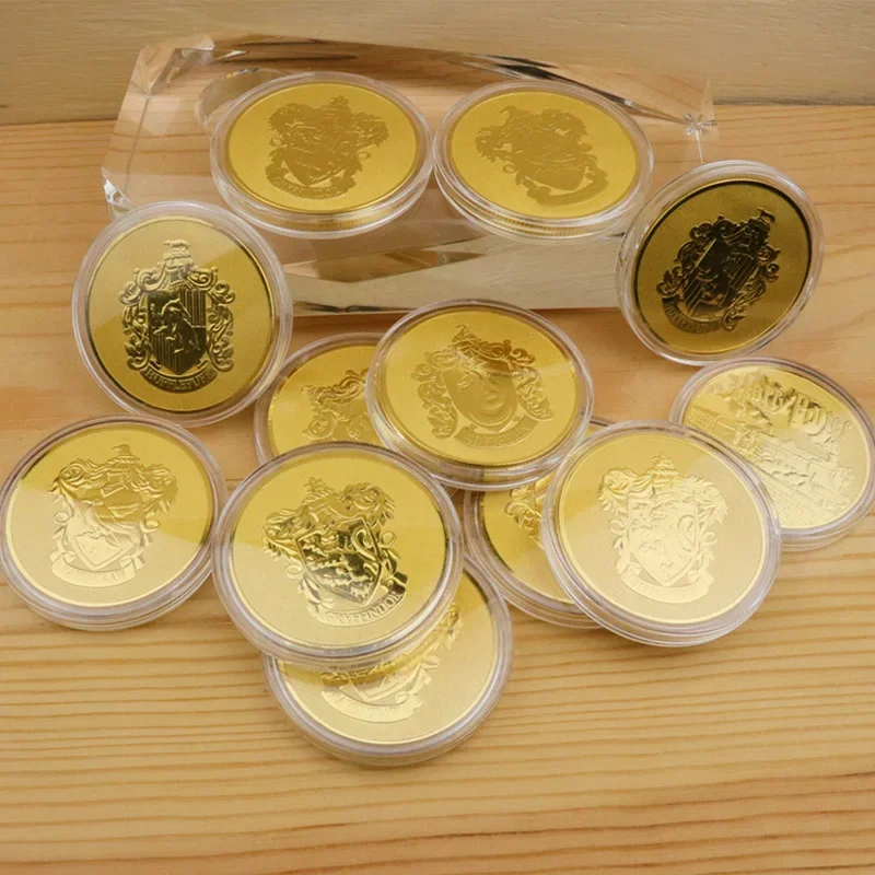 Harries Gringotts Gold Coin Movie Peripherals Potters Souvenir Hogwarts Badge Magic World Currency Cosplay Props Toys Kids Gifts