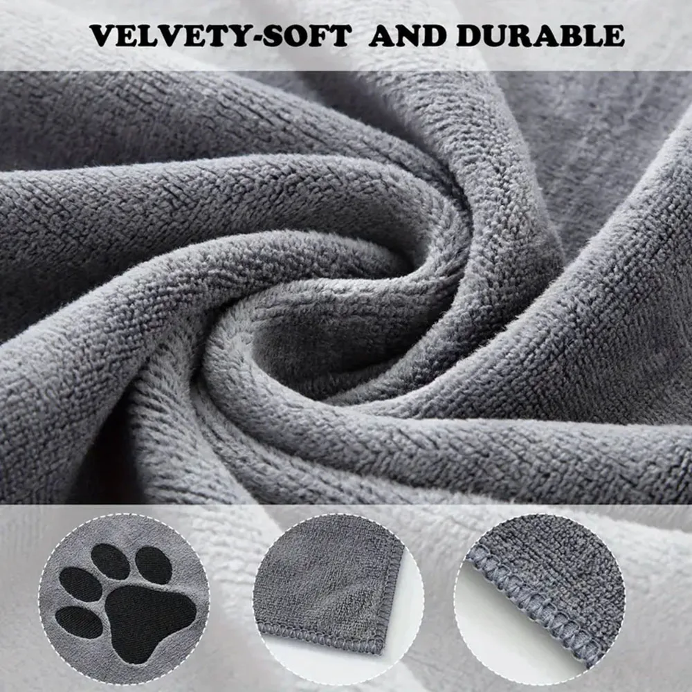 Pet Towel,Microfiber Dog Bath Beauty Towel,Super Absorbent Printing Dog Warming Towel,Thick Dog Cat Blanet,Pet Bath Products