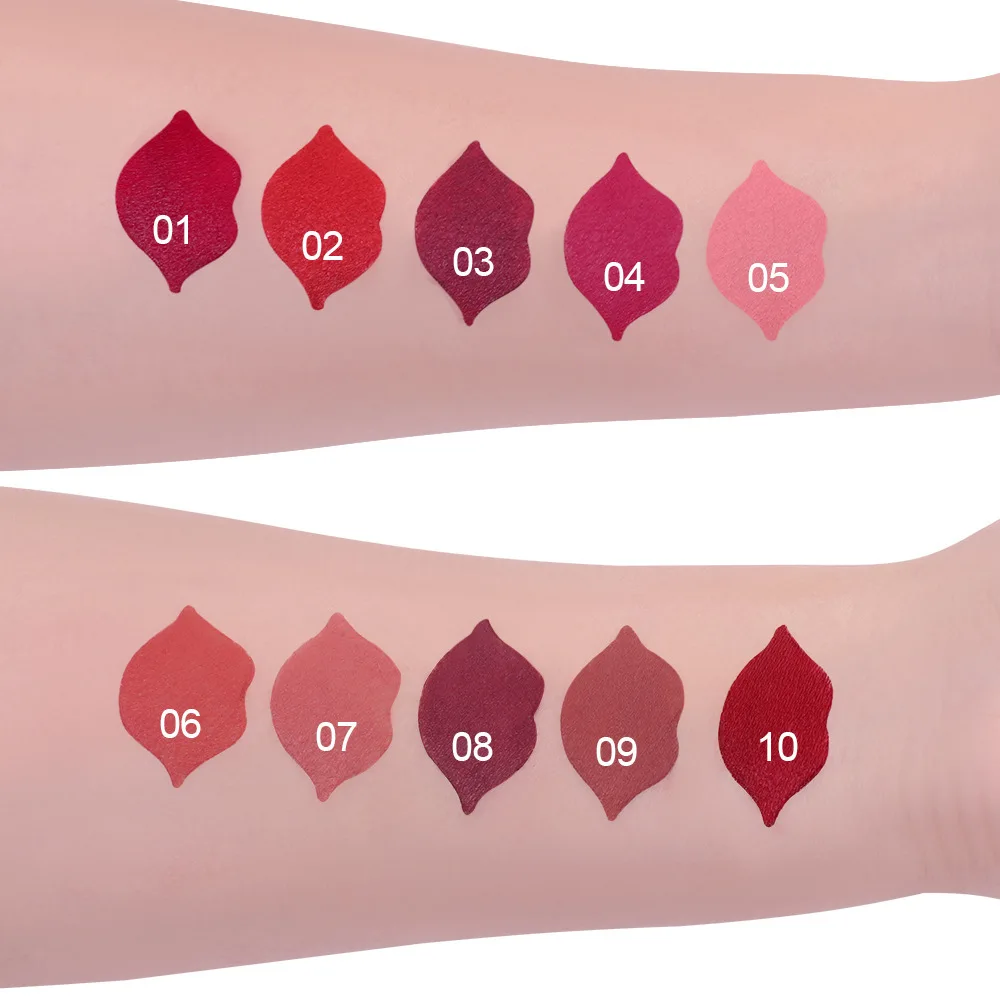 Rose Purple Matte Lipsticks Waterproof Velvet Nude Lipstick Sexy Red Lip Stick Pigment Makeup Pink Lip Gloss Long Lasting Makeup