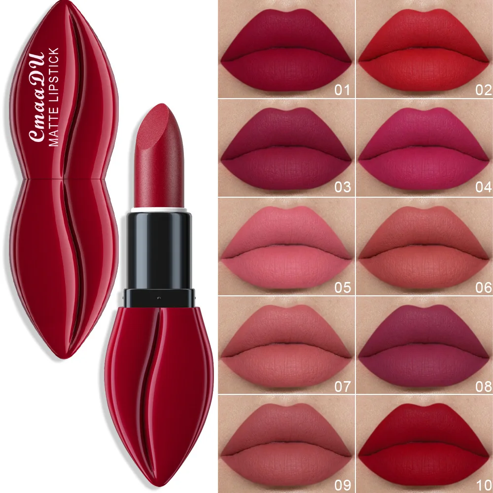 Rose Purple Matte Lipsticks Waterproof Velvet Nude Lipstick Sexy Red Lip Stick Pigment Makeup Pink Lip Gloss Long Lasting Makeup