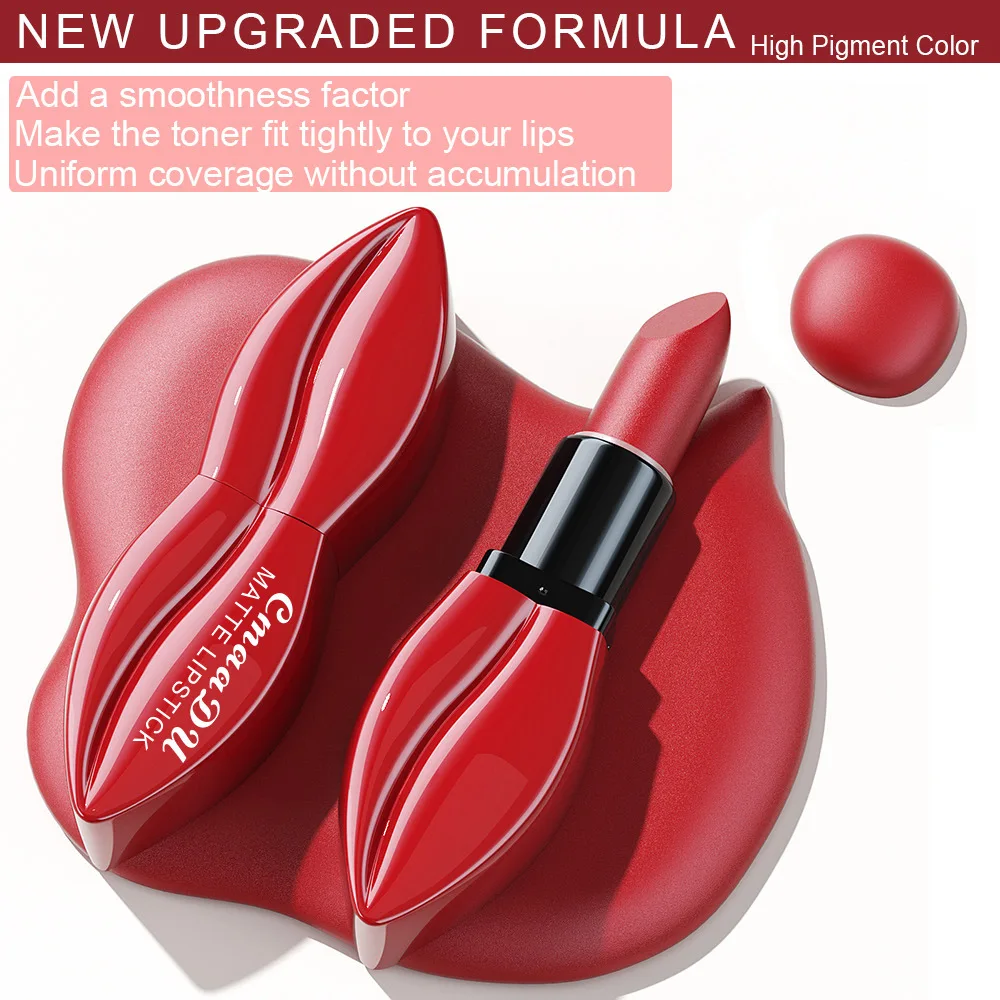 Rose Purple Matte Lipsticks Waterproof Velvet Nude Lipstick Sexy Red Lip Stick Pigment Makeup Pink Lip Gloss Long Lasting Makeup