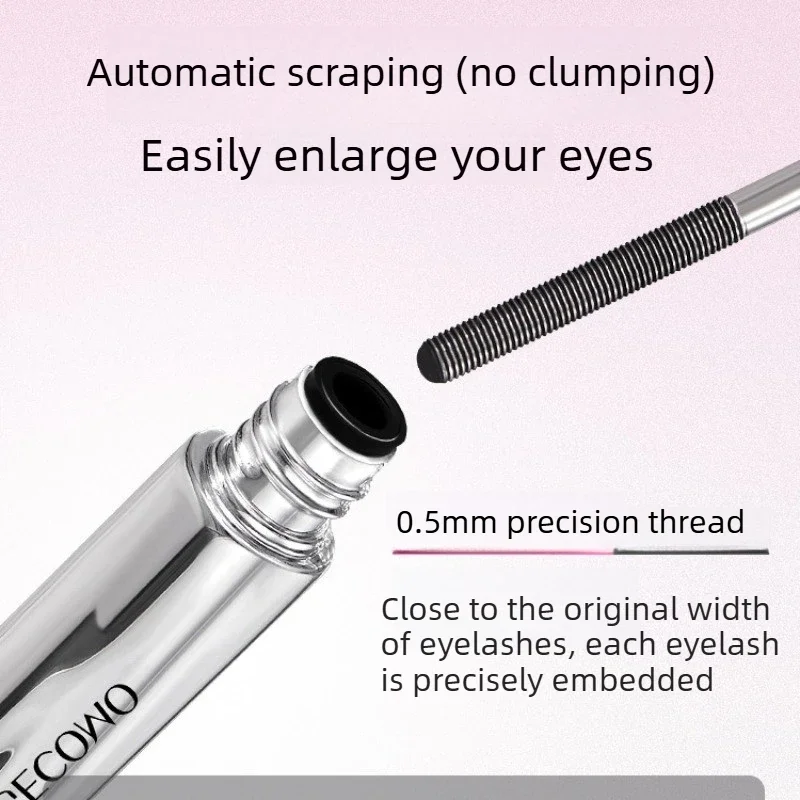 Long-lasting Curling Mascara Waterproof and Sweat-proof Separates Each Lash Thick and Voluminous Steel Tube Mascara