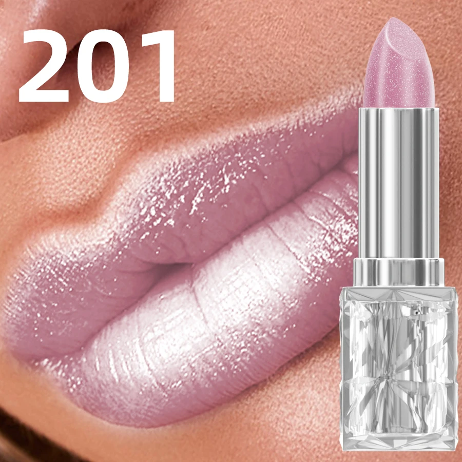 7 Colors Sparkling Metallic Finish Lipstick Hydrating Red Pink Glitter Lip Tint Shine Lip Color Highly Pigmented Lip Makeup Gift