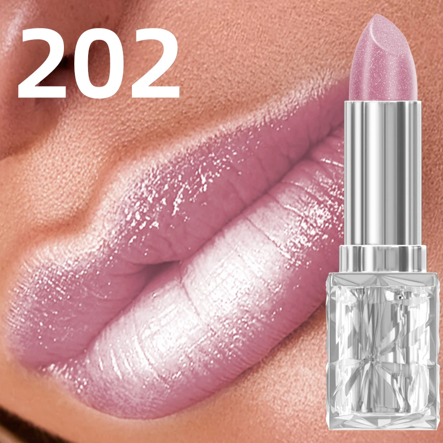 7 Colors Sparkling Metallic Finish Lipstick Hydrating Red Pink Glitter Lip Tint Shine Lip Color Highly Pigmented Lip Makeup Gift