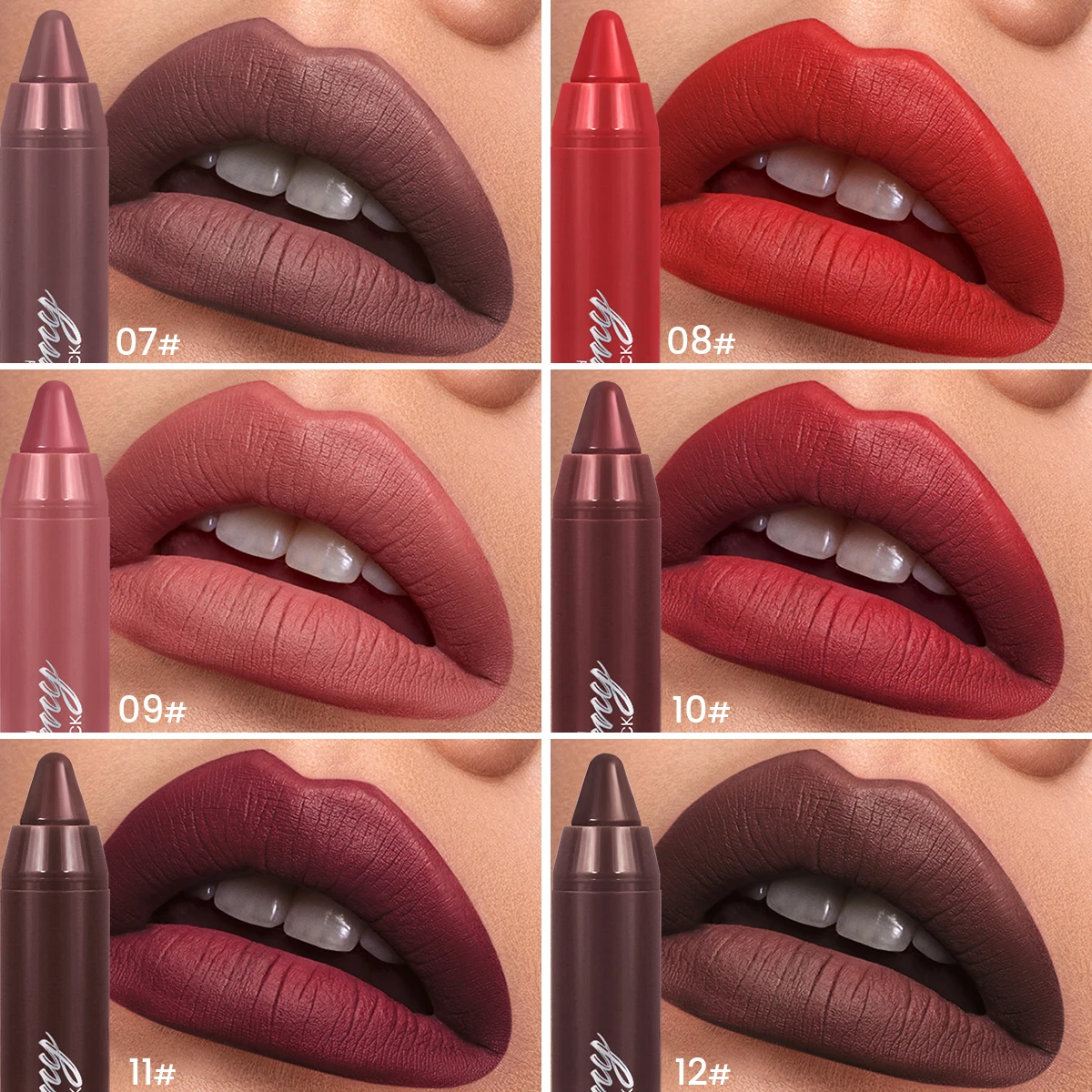 Colors Matte Lip Liner and Lipstick, Easy To Accurately Apply, Waterproof Long-lasting Non-sticky, Perfect Festival Gifts