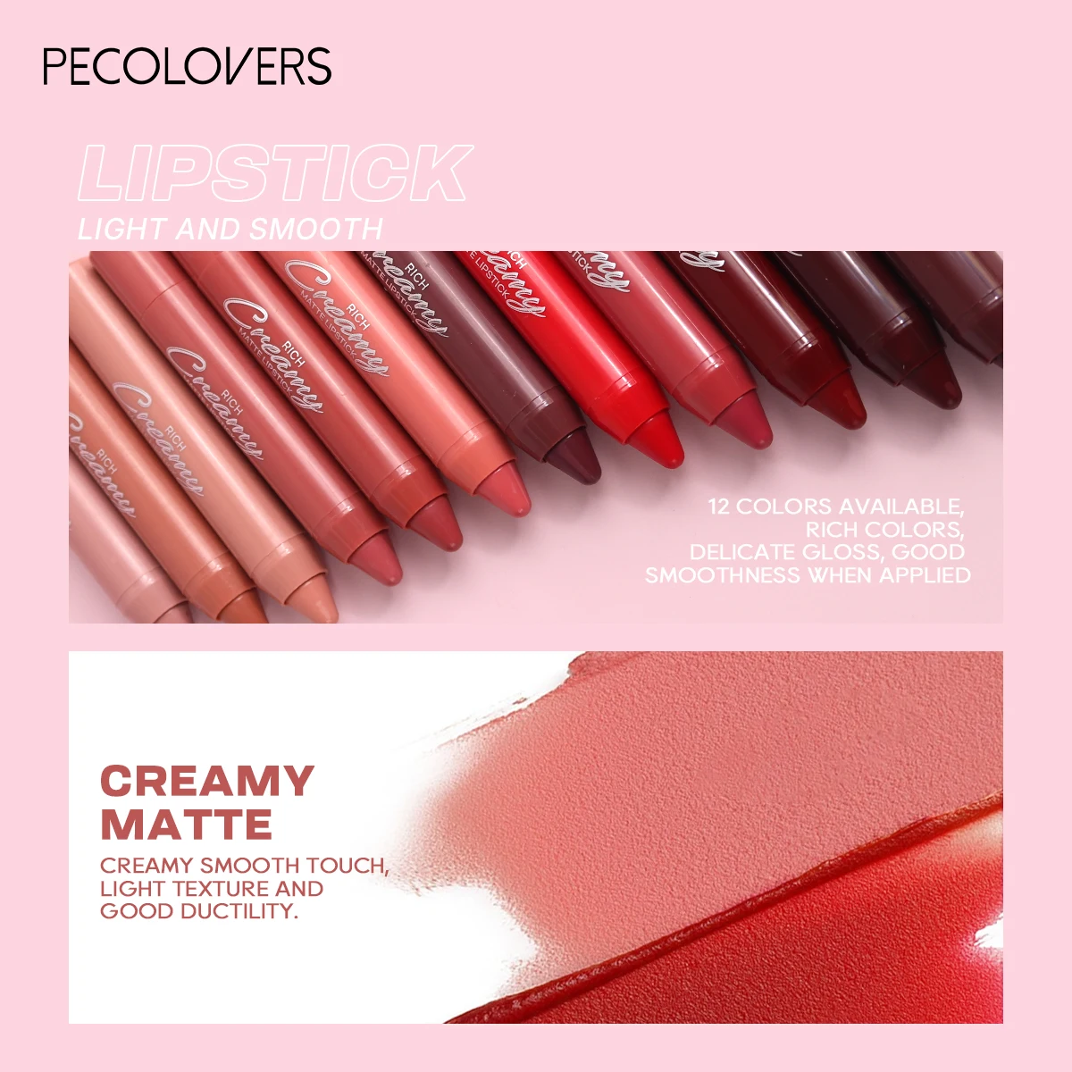 Colors Matte Lip Liner and Lipstick, Easy To Accurately Apply, Waterproof Long-lasting Non-sticky, Perfect Festival Gifts