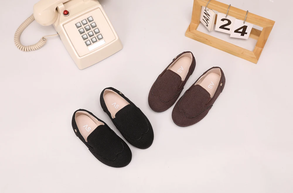 AS Kids Shoes Children Leather Shoes Baby Girls Warm Brand Loafers Toddler Slip On Princess Flats Boys Oxford Platform Mary Jane