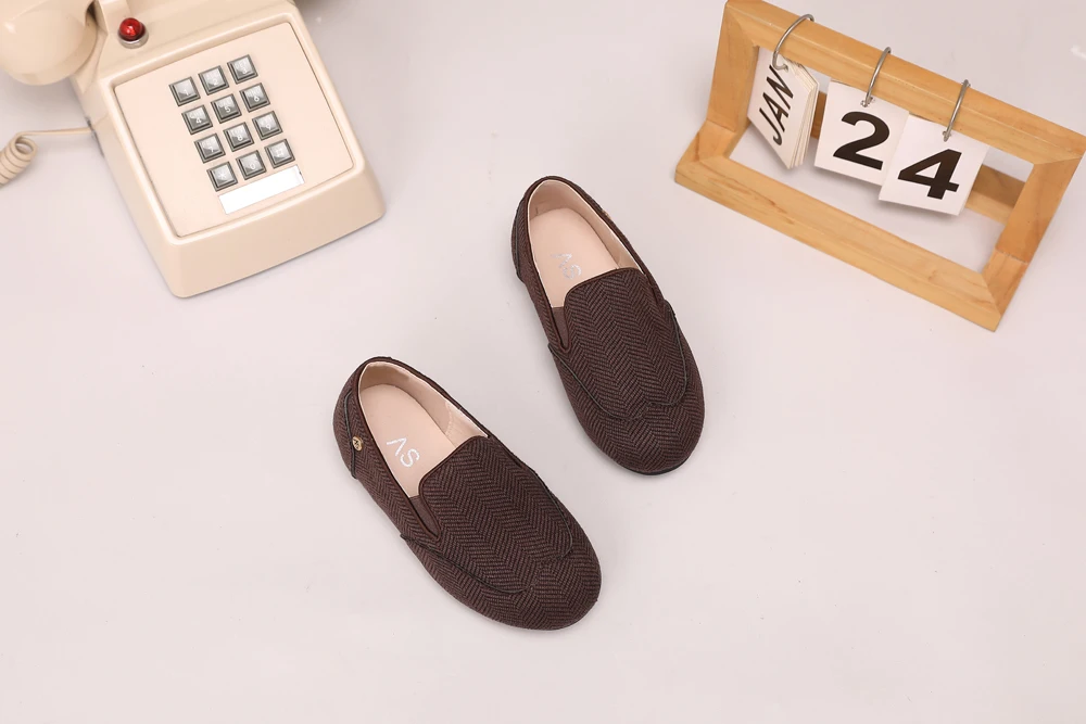 AS Kids Shoes Children Leather Shoes Baby Girls Warm Brand Loafers Toddler Slip On Princess Flats Boys Oxford Platform Mary Jane