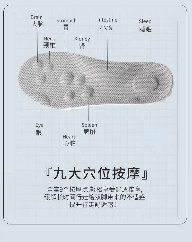 4D Latex Sport Insoles Super Soft High Elasticity Shoe Pads Anti-pain Deodorant Cushion Arch Support Running Insoles Foot Insole