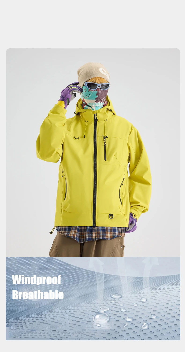 Autumn Sports Jacket Waterproof Windproof Jacket Men Women Outdoor Sports Hiking Running Mountaineering Hooded Casual Sport Coat