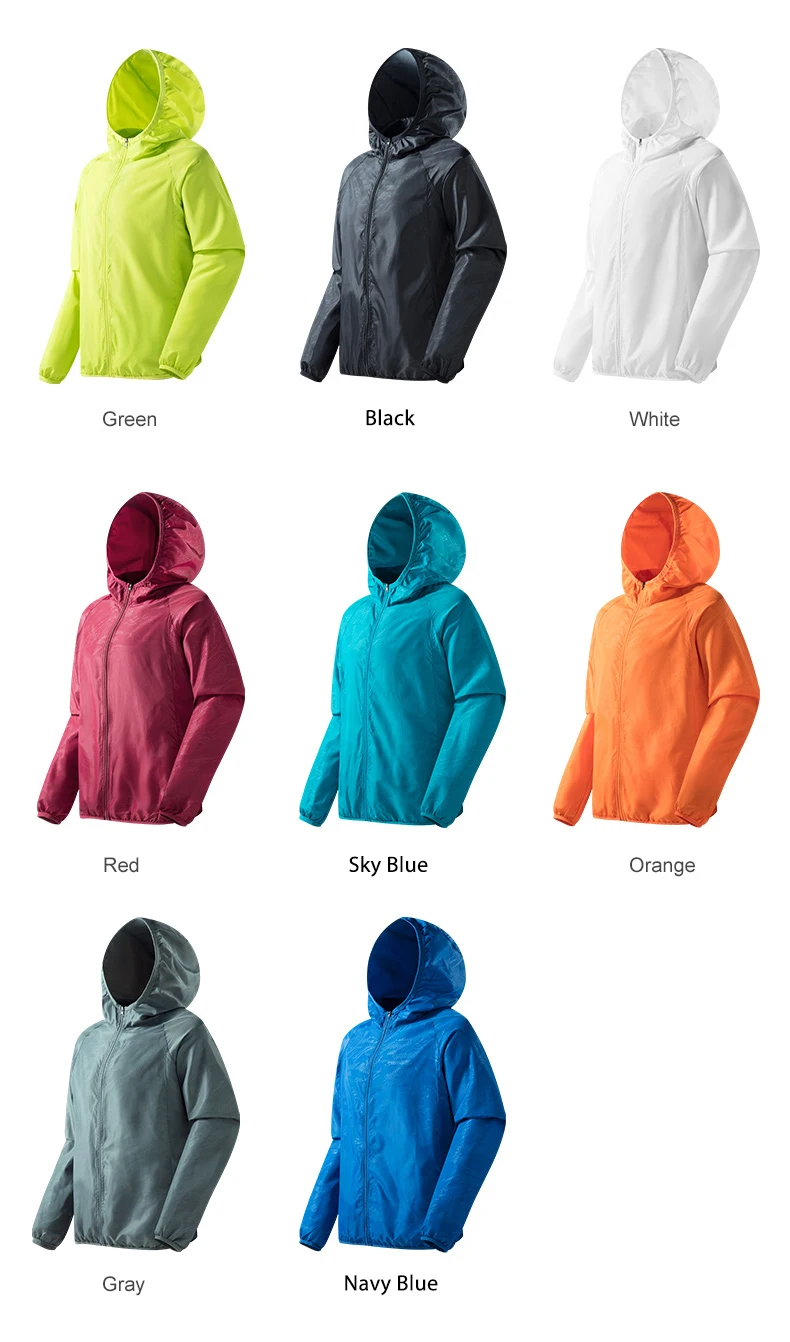 LNGXO Men's Women's Waterproof Hiking Jacket Quick Dry Sun Protection Windbreaker Camping Hunting Climbing Outdoor Rain Coat