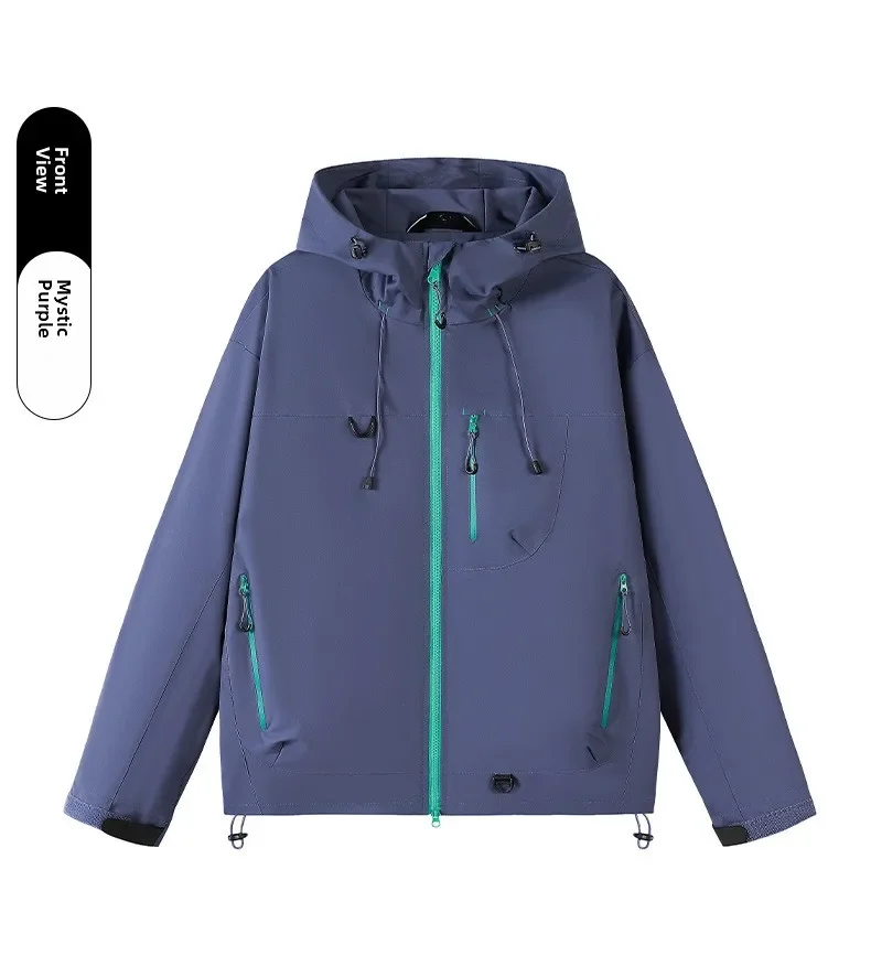 Unisex Waterproof Windbreaker Outdoor Sport Windproof Single-Layer Jacket Men Women Hiking Climbing Trekking Rain Coat