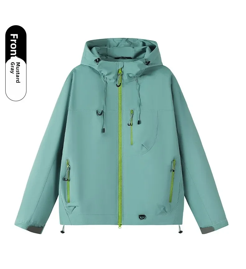 Unisex Waterproof Windbreaker Outdoor Sport Windproof Single-Layer Jacket Men Women Hiking Climbing Trekking Rain Coat