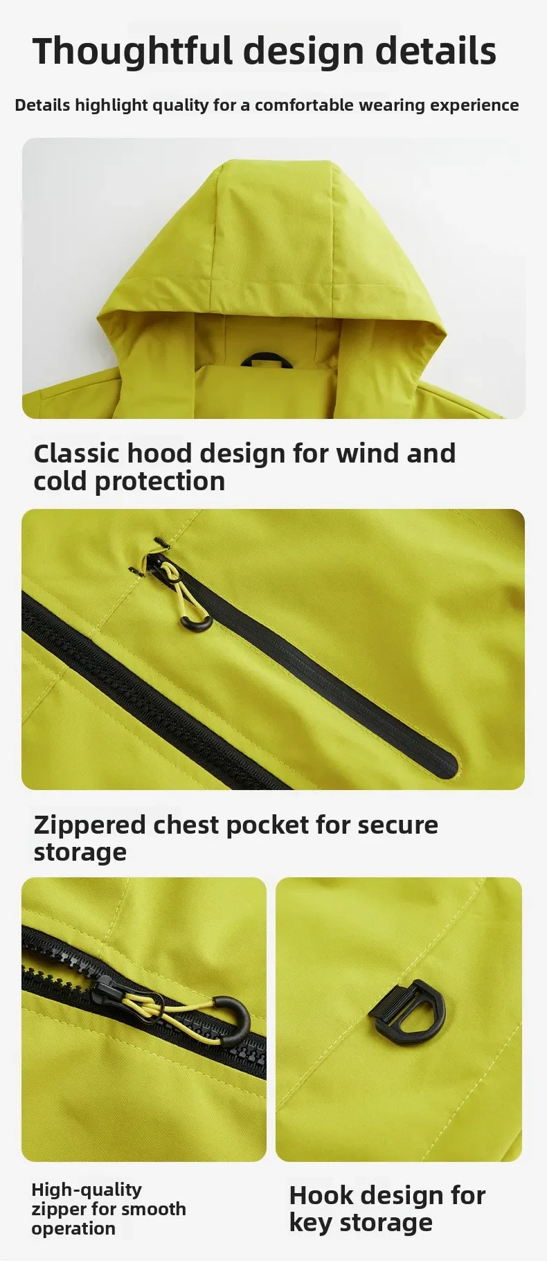 Unisex Waterproof Windbreaker Outdoor Sport Windproof Single-Layer Jacket Men Women Hiking Climbing Trekking Rain Coat