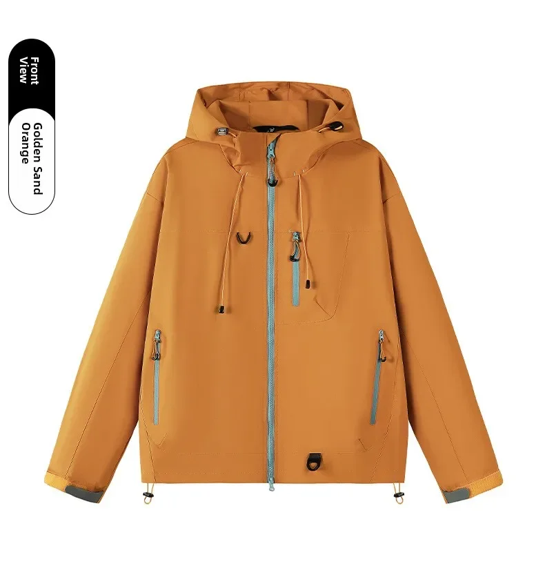Unisex Waterproof Windbreaker Outdoor Sport Windproof Single-Layer Jacket Men Women Hiking Climbing Trekking Rain Coat