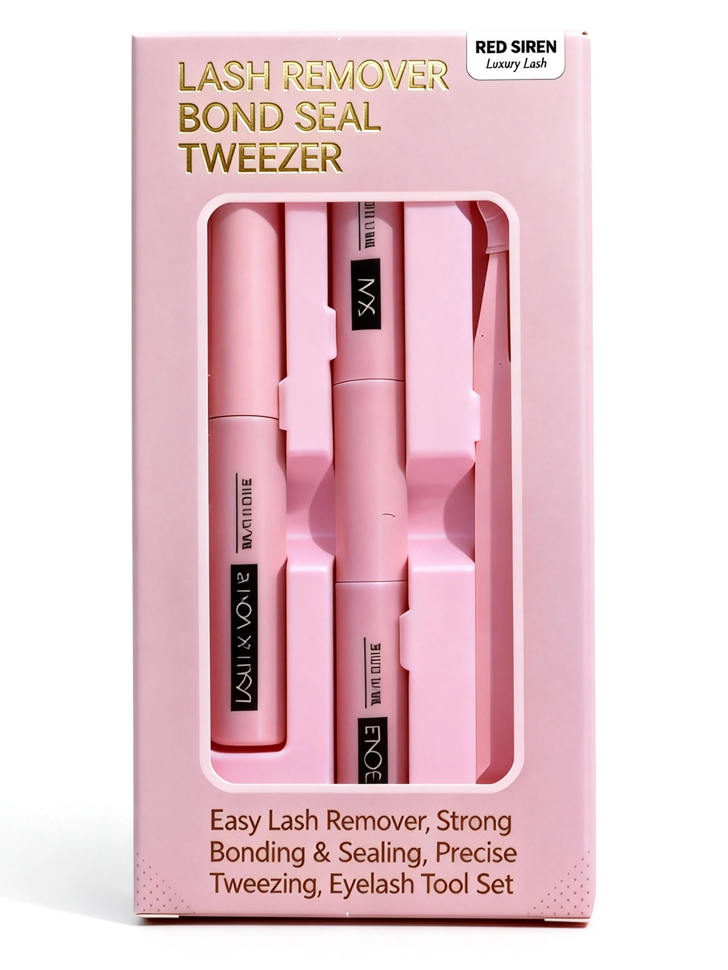 Eyelash Glue Kit 2026 NEW Bond and Seal +Lash Remover + Tweezer Makeup Tool Set Long Lasting Glue for Eyelashes Use at Home