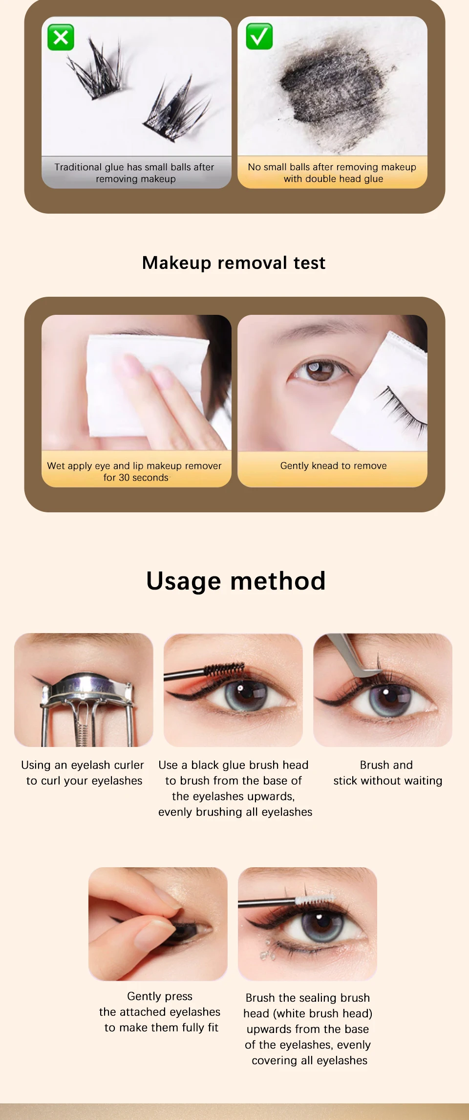 Eyelash Glue Kit 2026 NEW Bond and Seal +Lash Remover + Tweezer Makeup Tool Set Long Lasting Glue for Eyelashes Use at Home