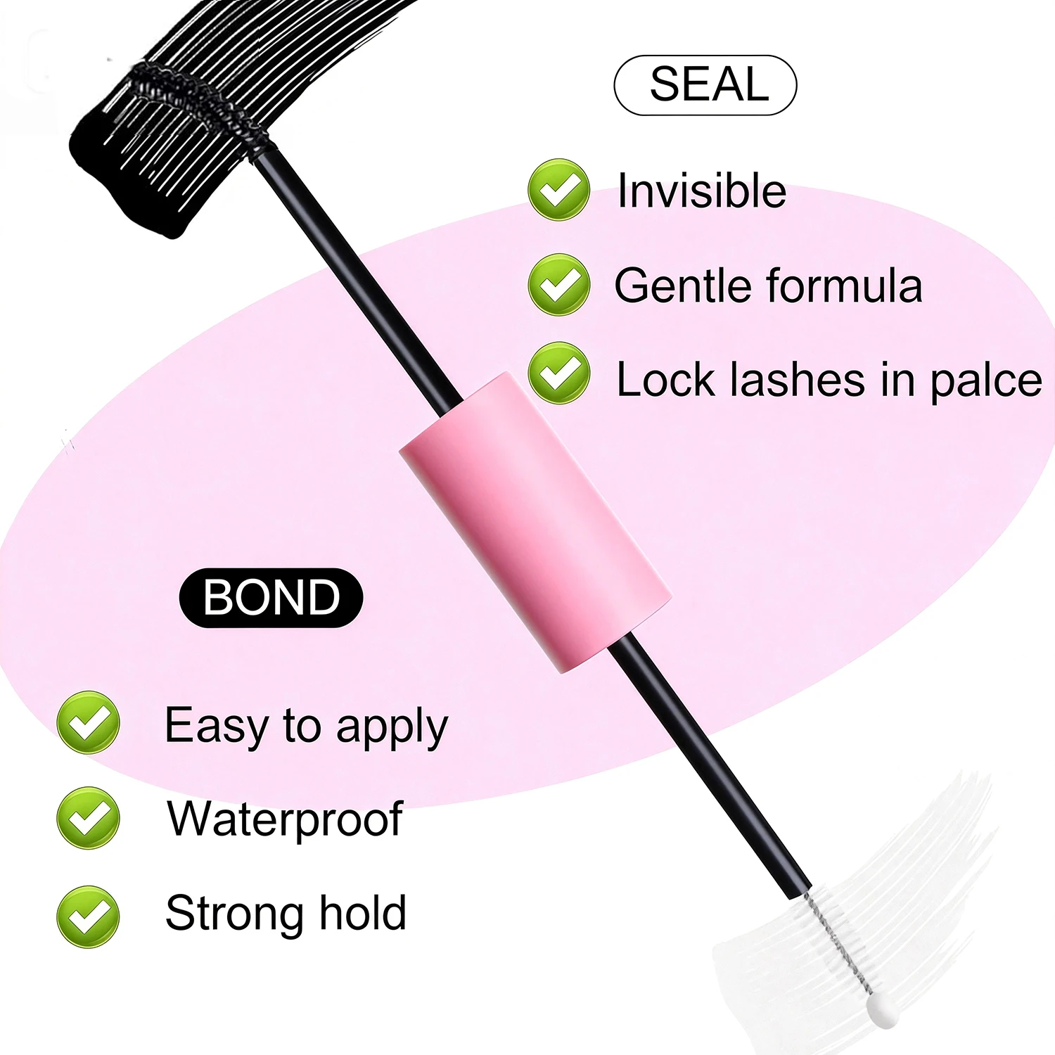 Eyelash Glue Kit 2026 NEW Bond and Seal +Lash Remover + Tweezer Makeup Tool Set Long Lasting Glue for Eyelashes Use at Home