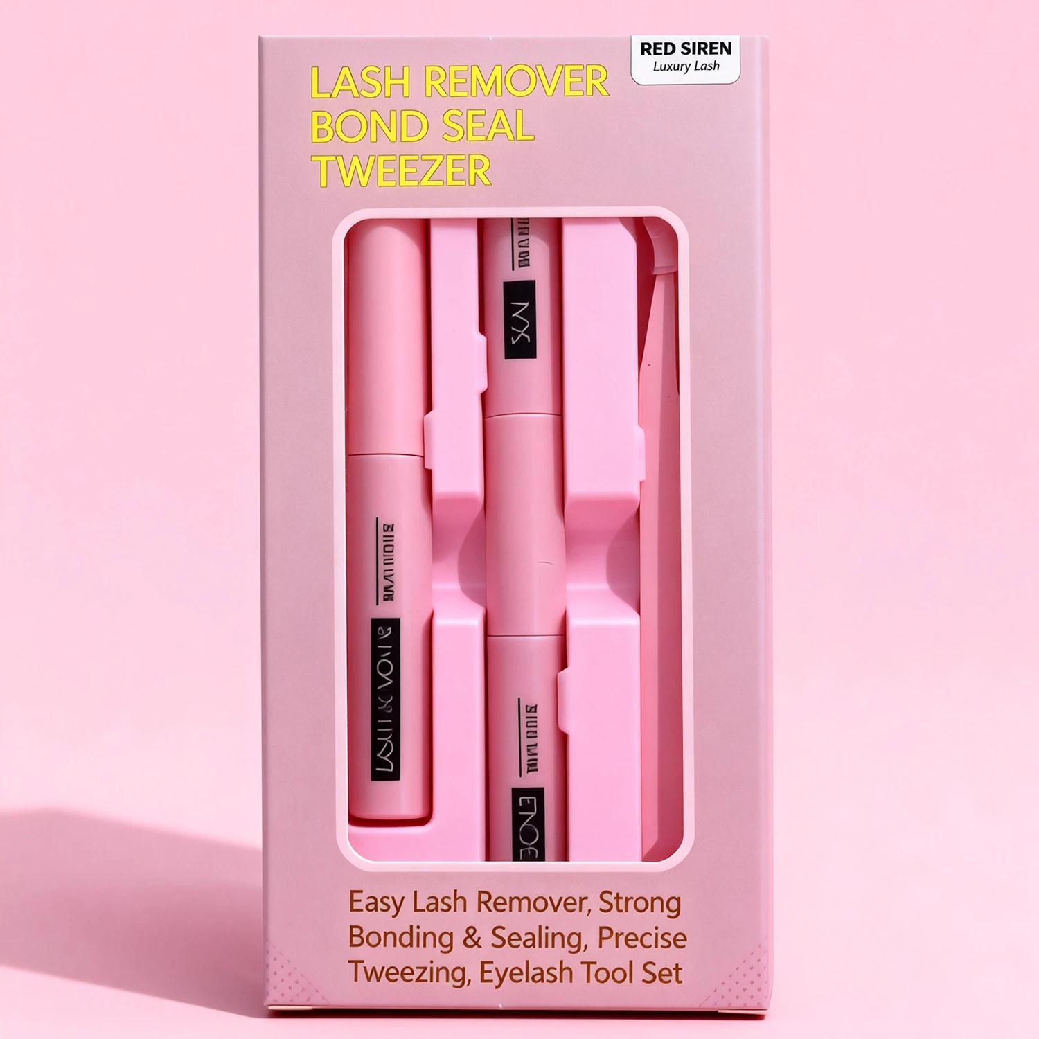 Eyelash Glue Kit 2026 NEW Bond and Seal +Lash Remover + Tweezer Makeup Tool Set Long Lasting Glue for Eyelashes Use at Home