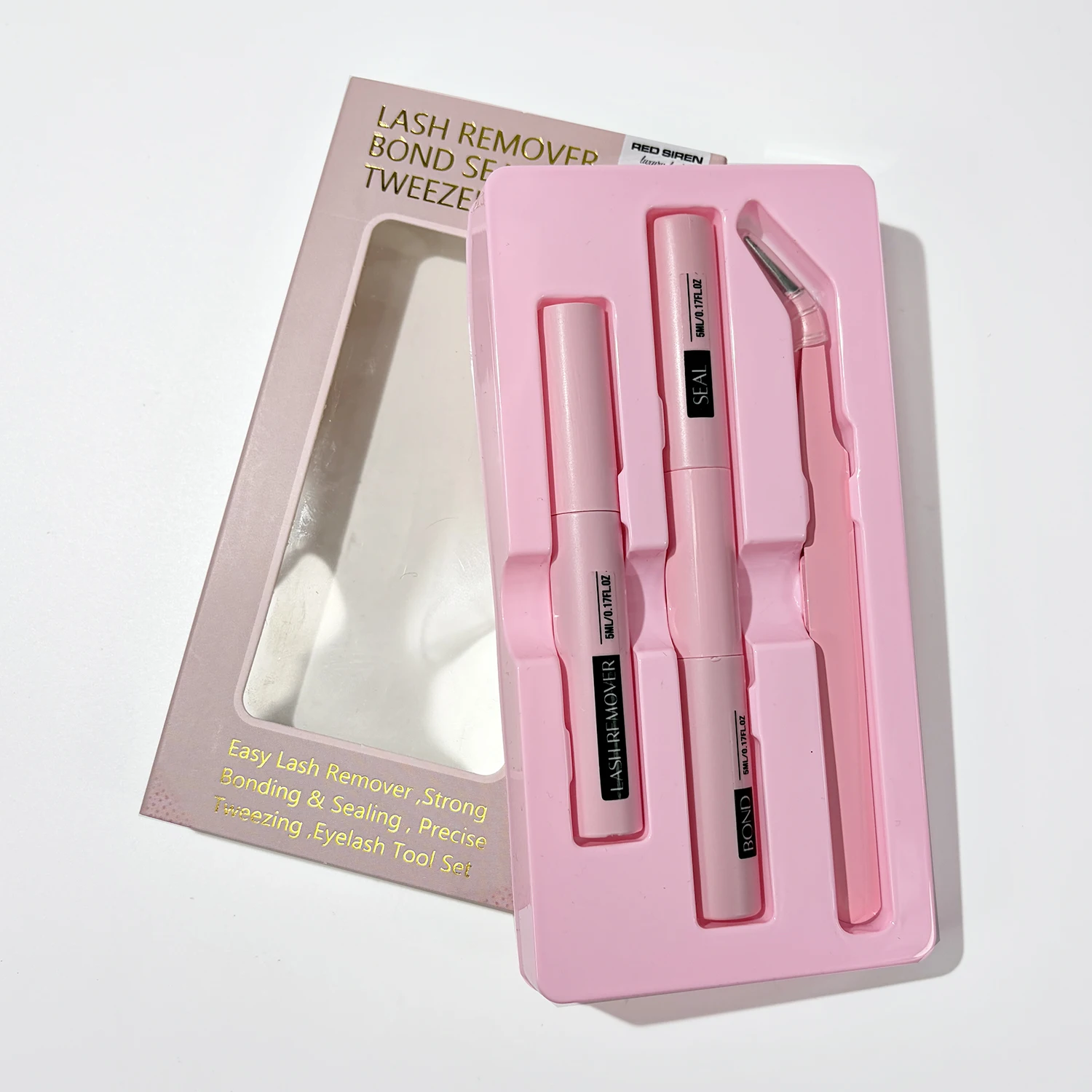 Eyelash Glue Kit 2026 NEW Bond and Seal +Lash Remover + Tweezer Makeup Tool Set Long Lasting Glue for Eyelashes Use at Home