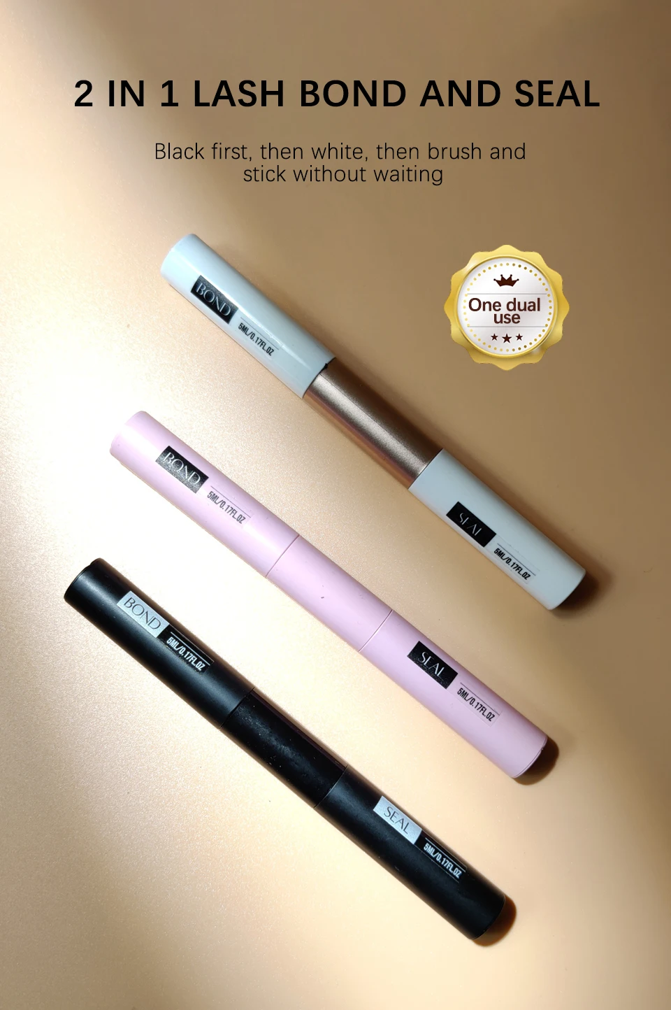 Eyelash Glue Kit 2026 NEW Bond and Seal +Lash Remover + Tweezer Makeup Tool Set Long Lasting Glue for Eyelashes Use at Home
